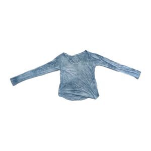 Soft and Sexy American Eagle Long Sleeve V Neck T Shirt Blue size S